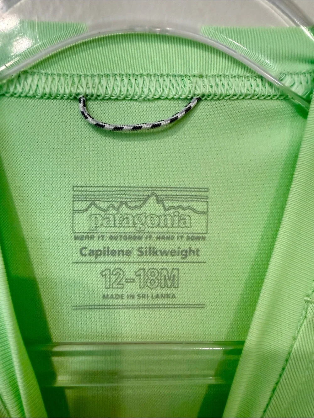 Patagonia Bright Green Kids Capilene Silkwweight Top Flipper Flitz Seal